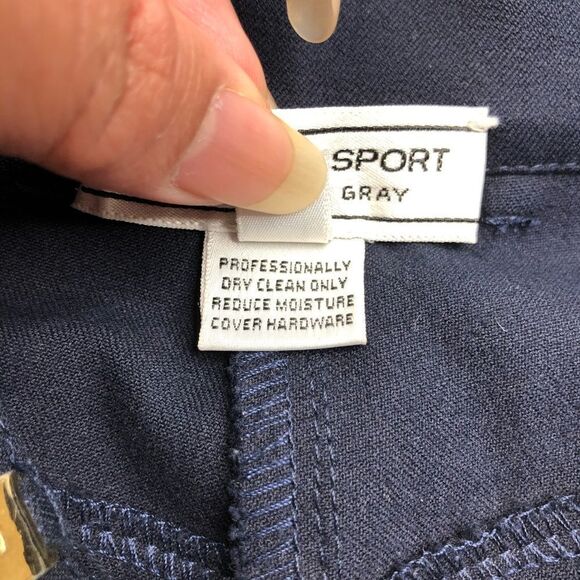 ST. JOHN SPORT by Marie Claire Women’s Navy High Rise Straight Leg Pant Size 8 - Picture 15 of 15